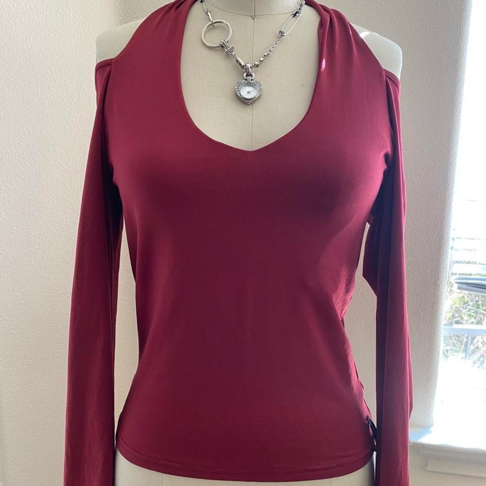 Chic Burgundy Women's Blouse